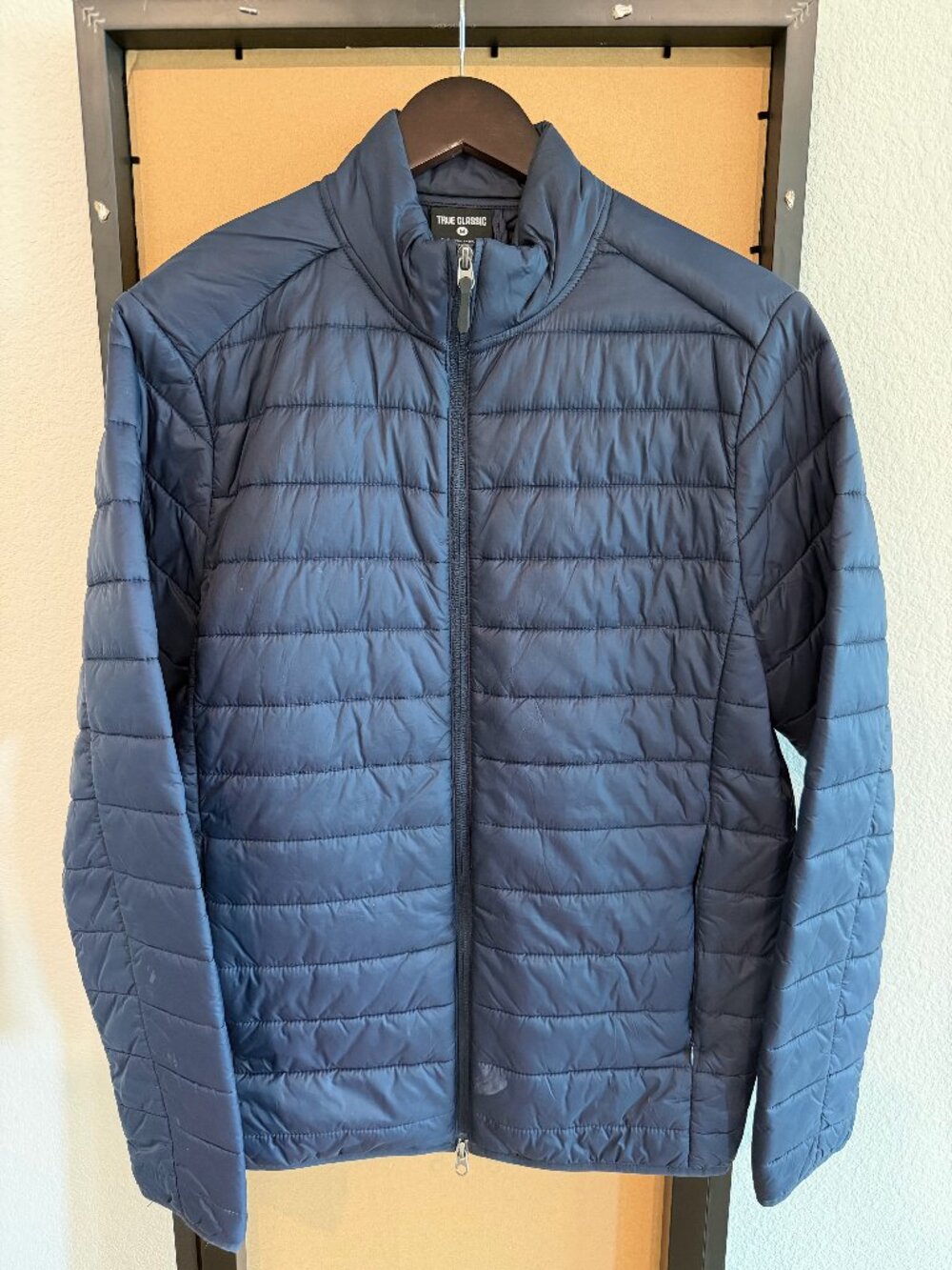 True Classic Navy Quilted Puffer Jacket